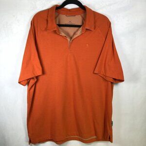 Royal Robbins Polo Shirt Mens XXL Rust Orange Standard Fit Hiking Gorpcore Trail